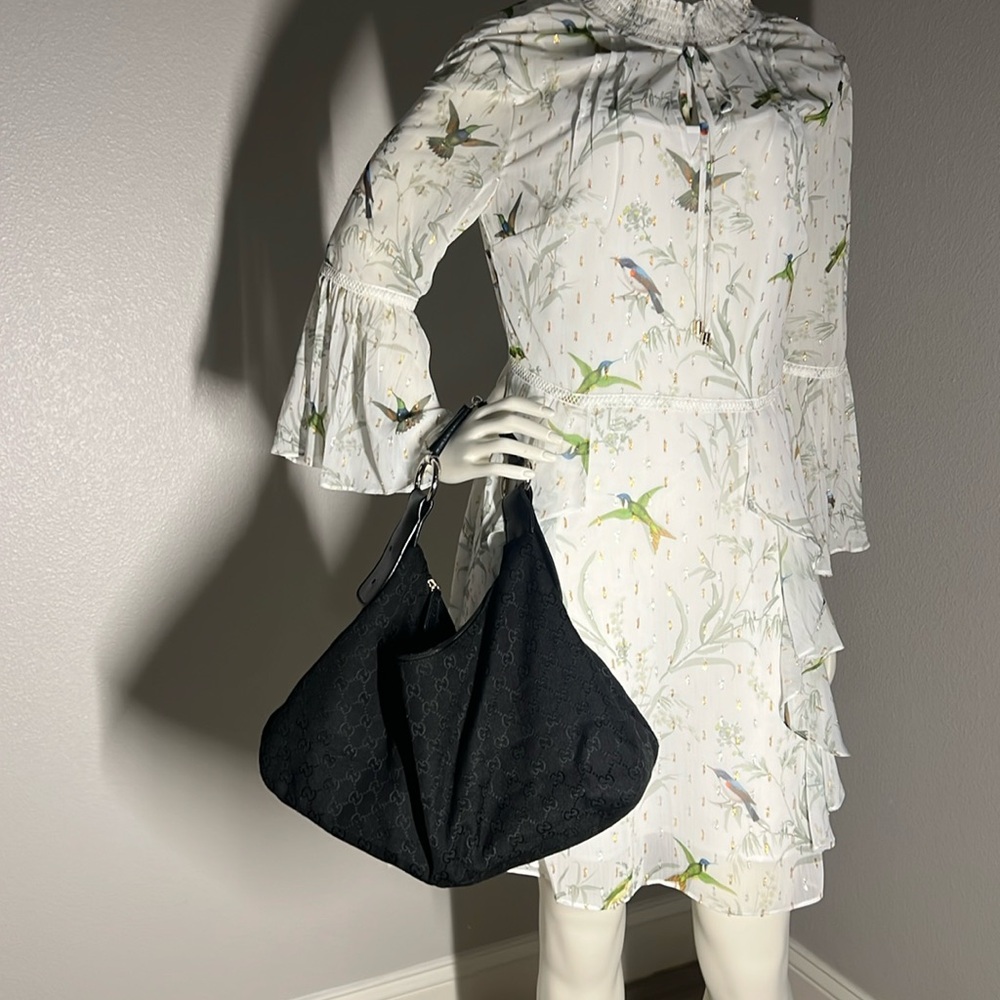 Gucci GG Canvas Horsebit Chain Black Bag $450 OBO. Missing Some Hardware - Picture 11 of 13